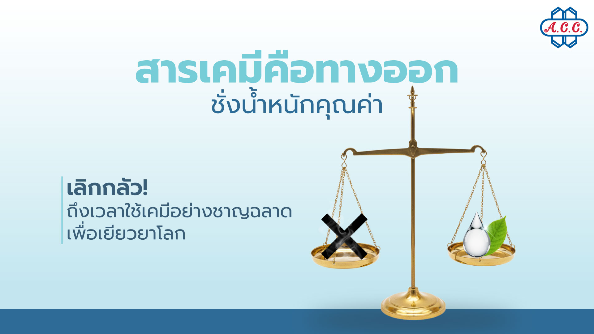 Time to use chemistry wisely for global healing