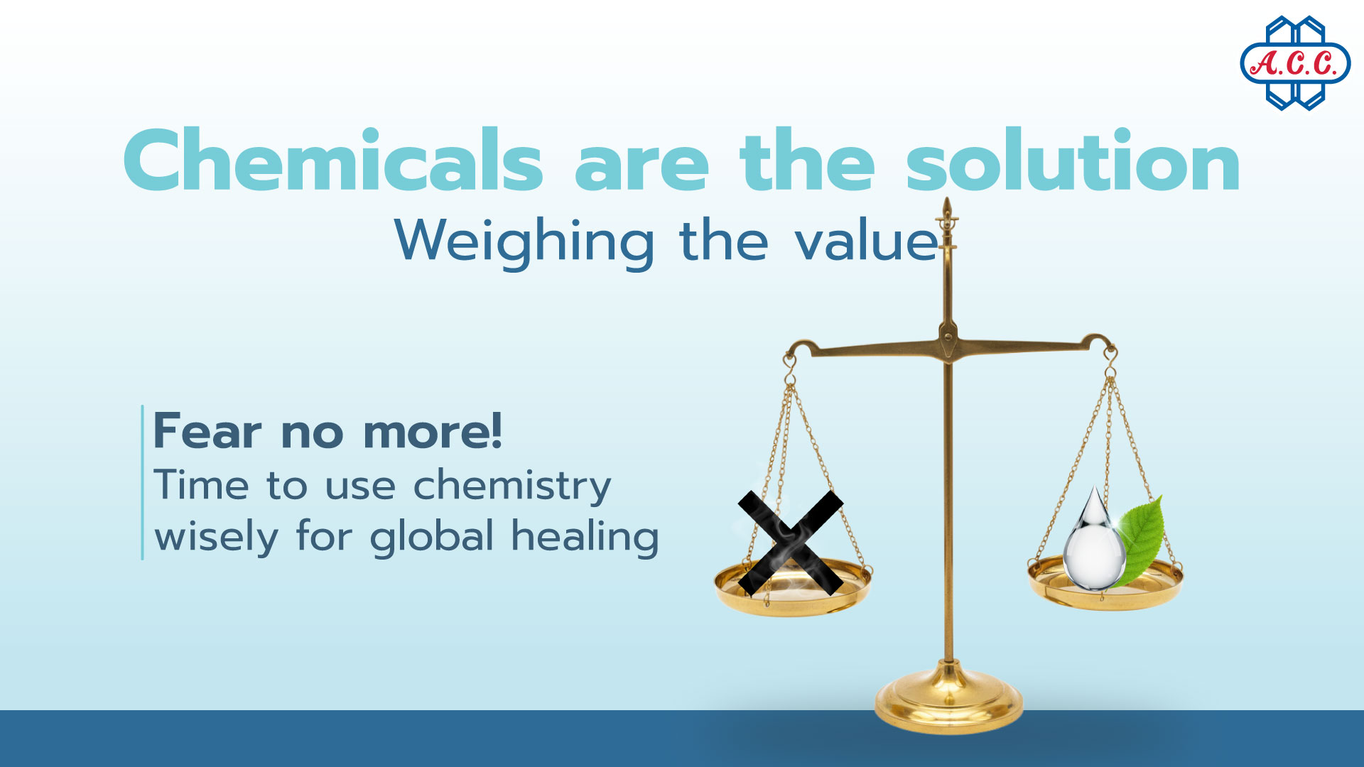 Time to use chemistry wisely for global healing